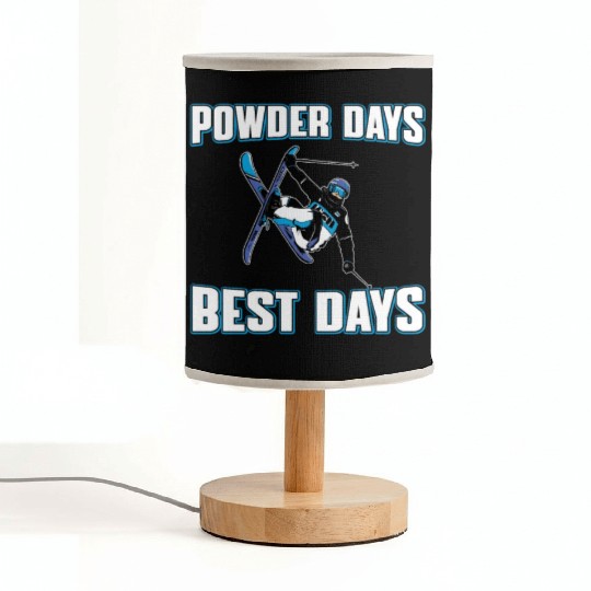 Funny Freestyle Skiing Saying Fabric Lamps