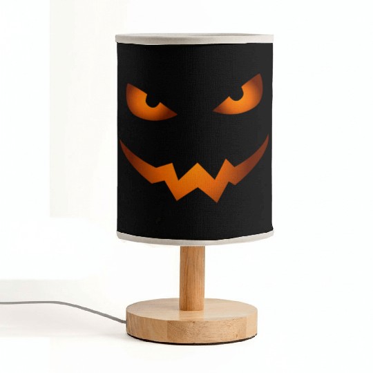 Scary Jack O Lantern Pumpkin Face Halloween Fabric Lamps