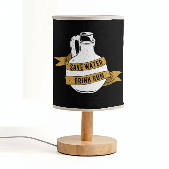Save Water Drink Rum Fabric Lamps