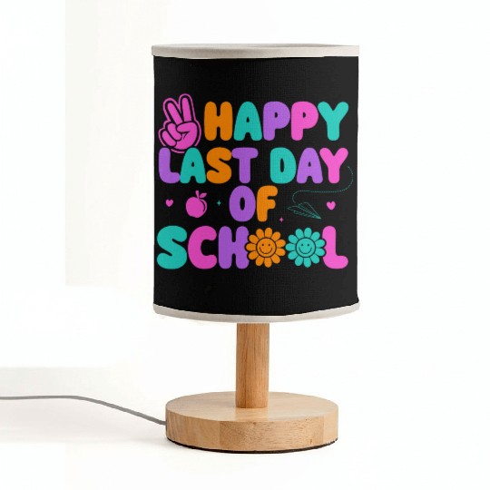 Happy Last Day Of School Teacher Summer Vacation Fabric Lamps