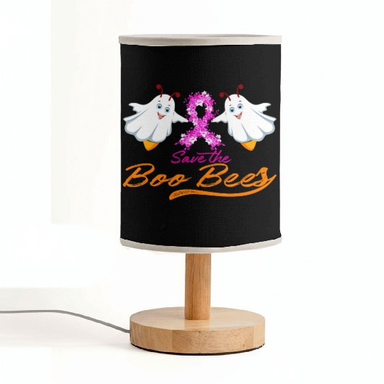 Fun Boobs Save The Boo Bees Breast Cancer Fabric Lamps