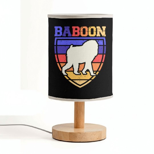 Baboon Monkey Lover Wildlife Animal Zookeeper Fabric Lamps