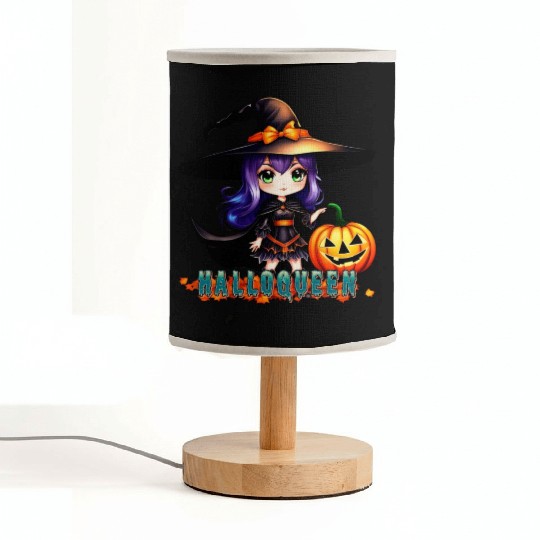 Hallo Queen Purple Fantastic Halloween witch desig Fabric Lamps