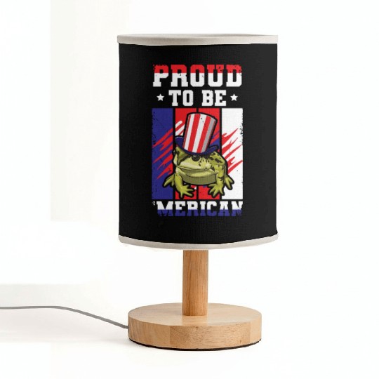 Proud To Be Merica Frog Fabric Lamps