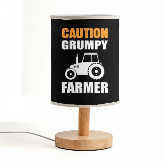 Caution Grumpy Farmer Fabric Lamps