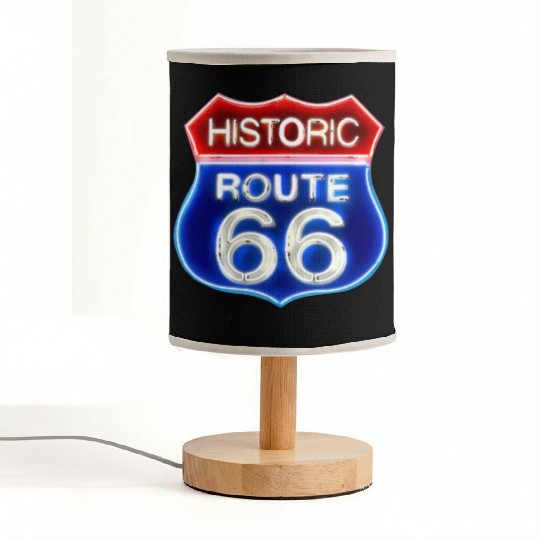 Route 66 neon sign Fabric Lamps