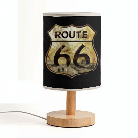 Route 66 trip with motorcycle Fabric Lamps