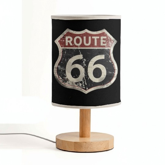 Route 66 vintage sign Fabric Lamps