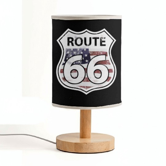 Route 66 - American Flag Fabric Lamps