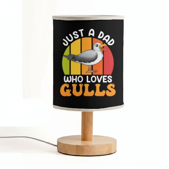 Just a Dad who loves Seagulls Bird lover Men Fabric Lamps