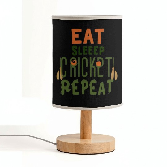 Eat Sleep Cricket Repeat: The Cricket Lover's Fabric Lamps