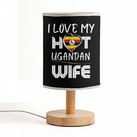 Funny I Love My Hot Ugandan Wife Husband Fabric Lamps