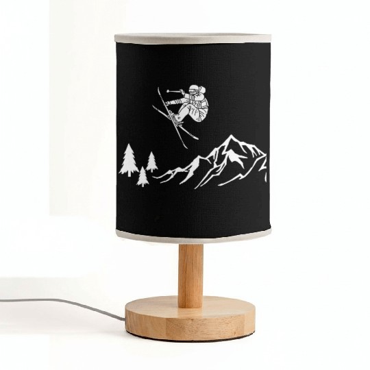 Skiing In The Alps Fabric Lamps