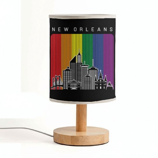 New Orleans Louisiana Rainbow Flag LGBT Pride Fabric Lamps