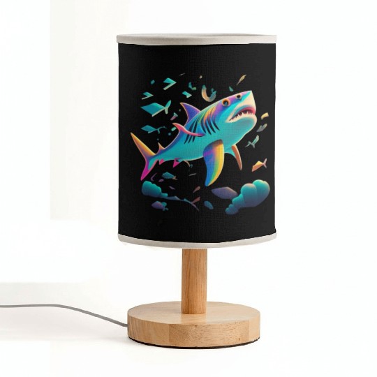 Rainbow Shark in AI Platform - Unique and Stylish Fabric Lamps