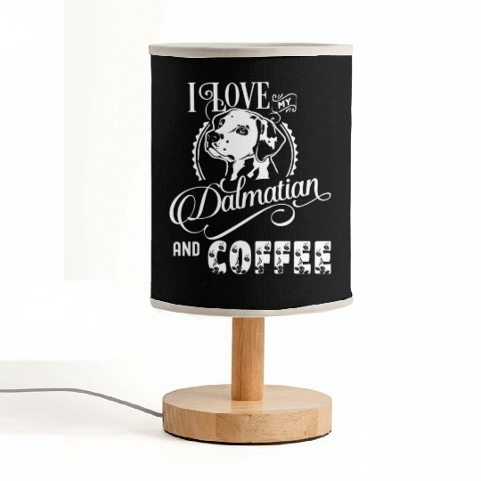 I Love My Dalmatian And Coffee Fabric Lamps