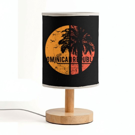 Artistic Dominican Republic Cool Palm Tree Fabric Lamps