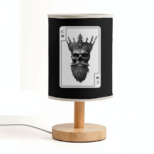 King of Hearts Creepy Card Game Poker Fabric Lamps