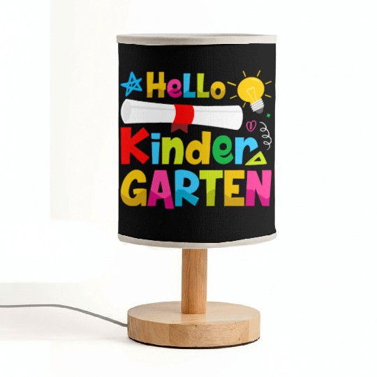 Hello Kindergarten Back to School Fabric Lamps