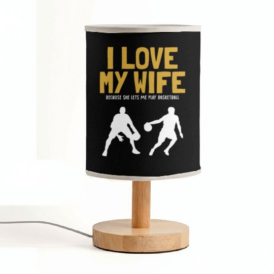 I love my Wife Basketball Professional Lover Fabric Lamps