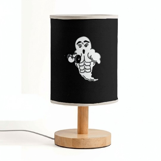 ghost halloween gym muscle power Fabric Lamps