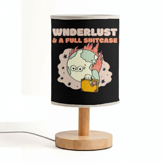 Wanderlust a full suitcase Fabric Lamps