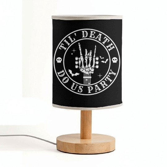 Till Death Do Us Party Skeleton Hand Rock Fabric Lamps