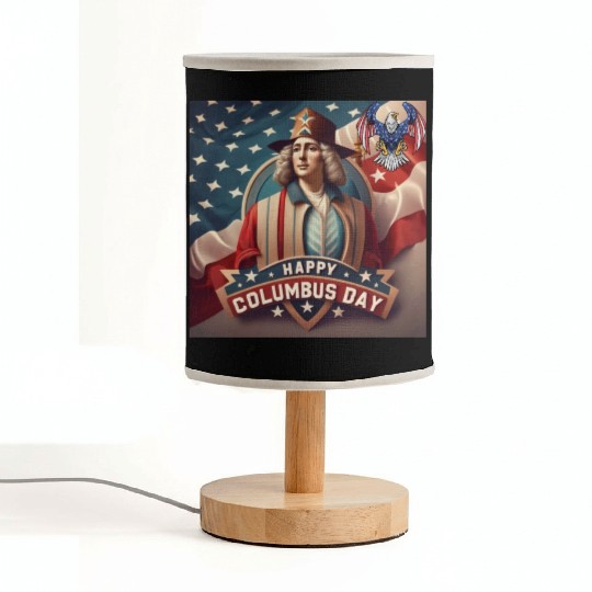happy columbus day Fabric Lamps