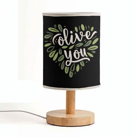 olive you funny romantic double meaning gift Fabric Lamps
