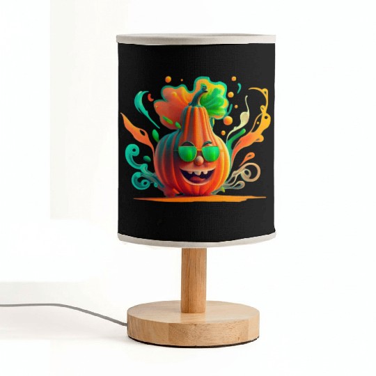 Funny tropic pumpkin Fabric Lamps