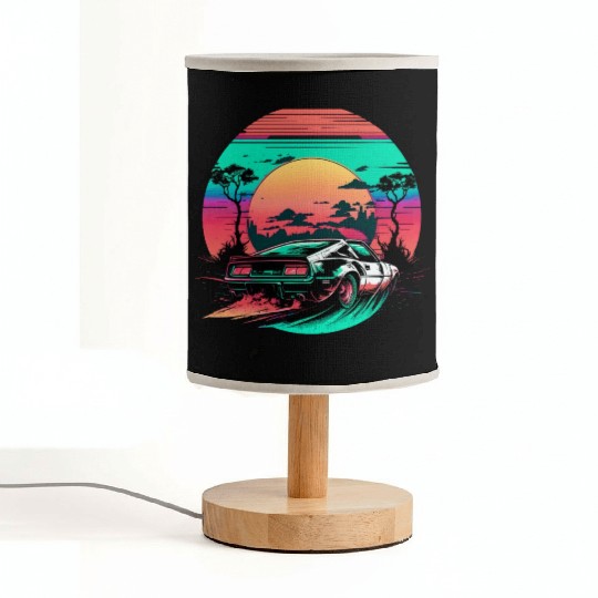 Retro-Fueled Fun: Classic Car Waves Fabric Lamps