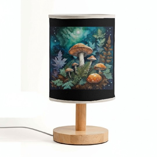 Full Moon Mushroom Nature Fabric Lamps