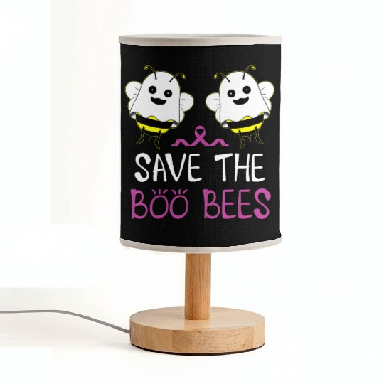 Save The Boo Bees Breast Cancer Awareness Fabric Lamps