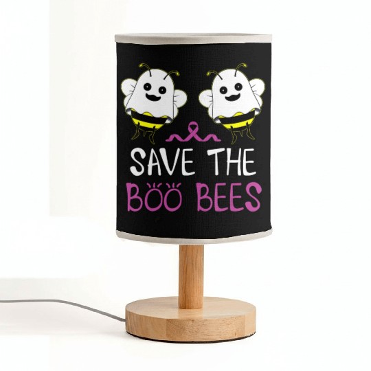 Save The Boo Bees Breast Cancer Awareness Fabric Lamps
