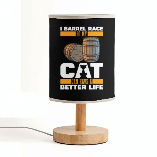 Horse Barrel Racing Cat Fabric Lamps