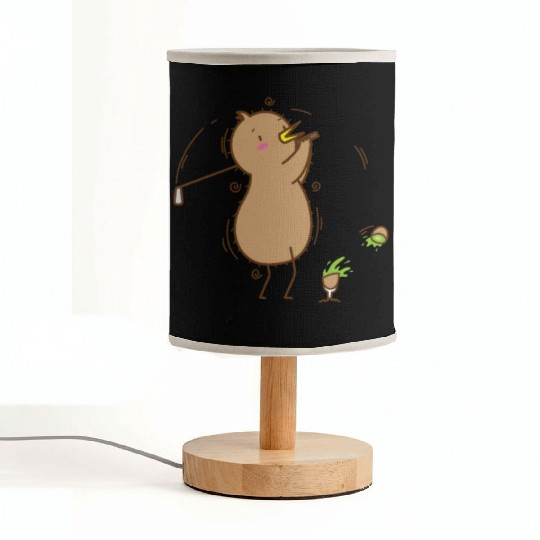 Kiwi playing Golf Kiwi Bird and Fruit Fabric Lamps