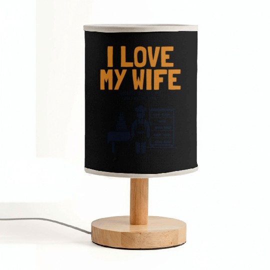 I Love My Wife Baking Pastry Chef Baker Bread Fabric Lamps