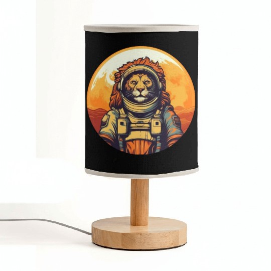 Lion in space Fabric Lamps