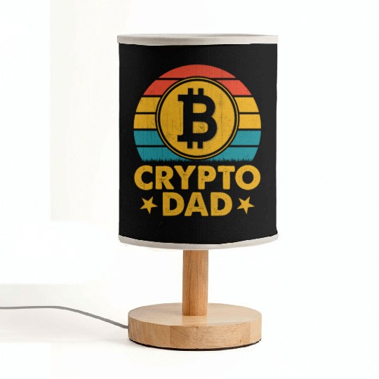Crypto Dad Funny Bitcoin Father's Day Gift Fabric Lamps