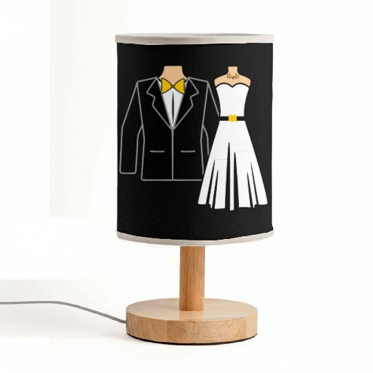 Wedding clothes bride groom Fabric Lamps