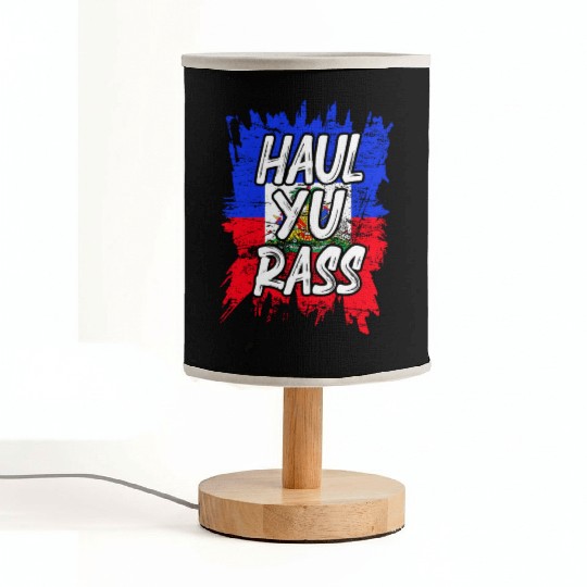 Haul Yu Rass Afro Pride Kriol Haiti Flag Fabric Lamps
