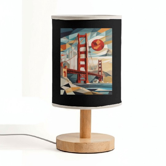 Golden Gate Bridge California Fabric Lamps, Golden Gate