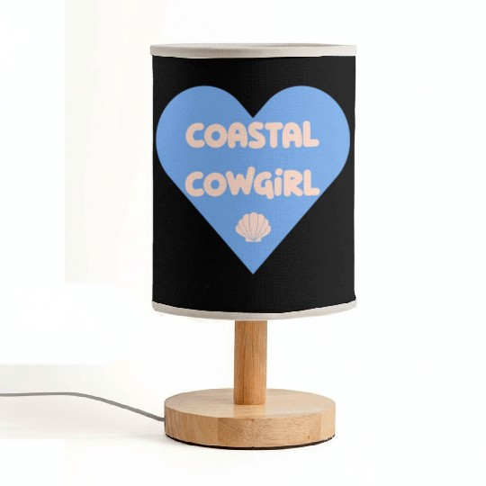 Coastal Cowgirl blue heart Fabric Lamps