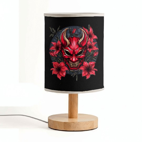 Hannya Red Lily Fabric Lamps
