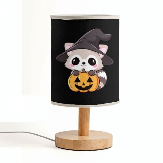 Cute Halloween raccoon Fabric Lamps