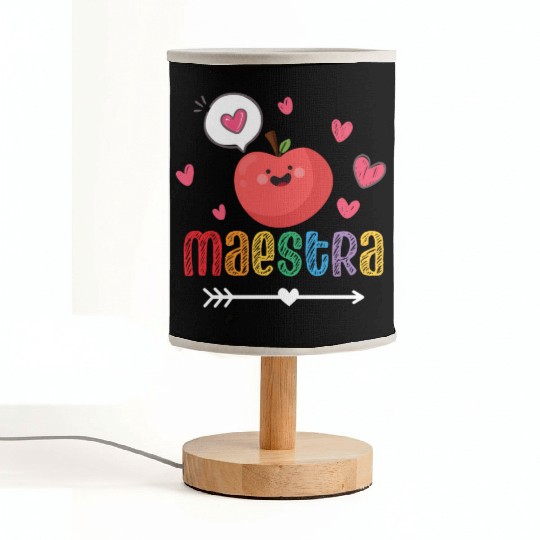 Maestra Bilingual Spanish Teacher team Fabric Lamps