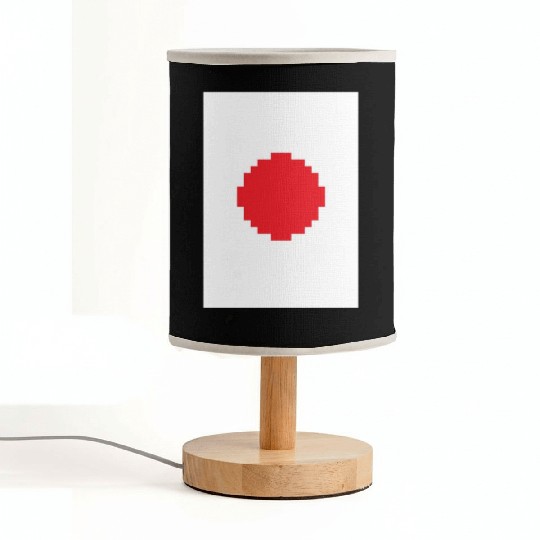 Japan Flag - Pixels Fabric Lamps