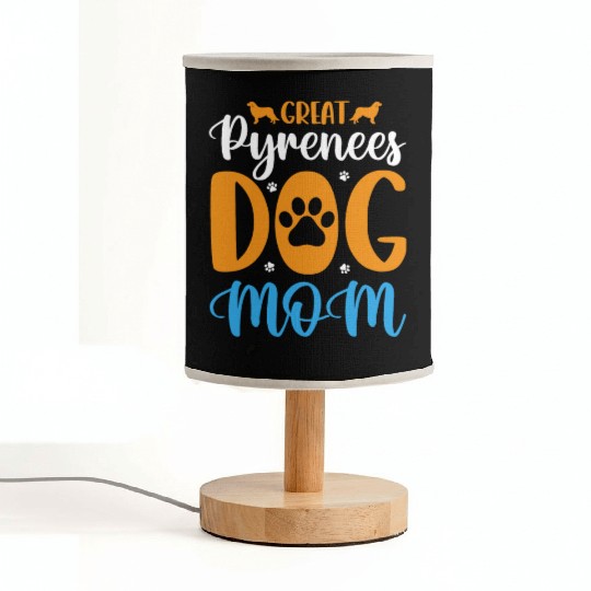 Proud Great Pyrenees Dog Mom Fabric Lamps