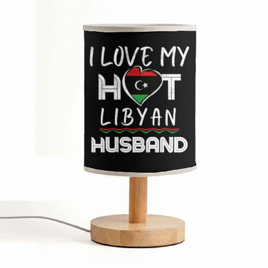 Funny Libyan Husband Proud Wife Fabric Lamps