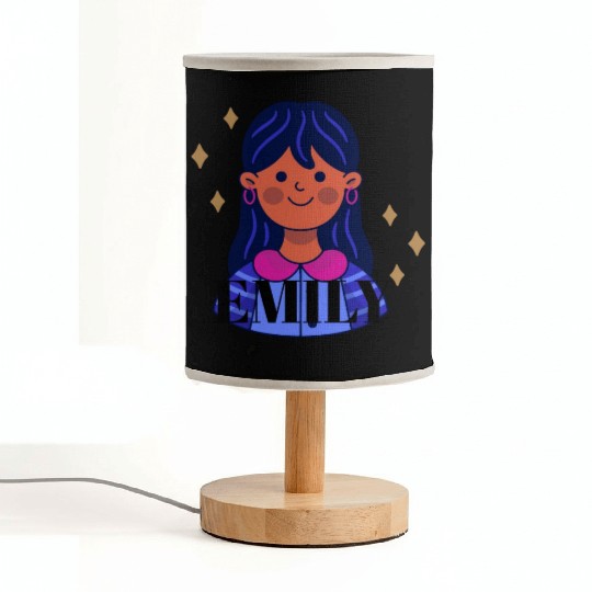 emily name Fabric Lamps